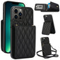 YM015 Crossbody Rhombic Card Bag RFID Phone Case