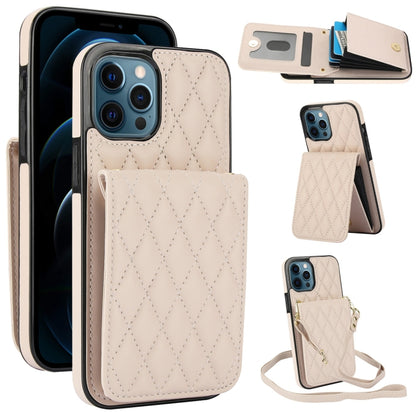 YM015 Crossbody Rhombic Card Bag RFID Phone Case, For iPhone 12 / 12 Pro, For iPhone 12 Pro Max, For iPhone 11 Pro Max, For iPhone 11