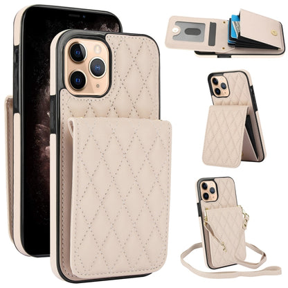 YM015 Crossbody Rhombic Card Bag RFID Phone Case, For iPhone 12 / 12 Pro, For iPhone 12 Pro Max, For iPhone 11 Pro Max, For iPhone 11