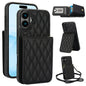 YM015 Crossbody Rhombic Card Bag RFID Phone Case, For iPhone Air, For iPhone 16 Pro Max, For iPhone 16 Pro, For iPhone 16 Plus