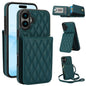 YM015 Crossbody Rhombic Card Bag RFID Phone Case, For iPhone Air, For iPhone 16 Pro Max, For iPhone 16 Pro, For iPhone 16 Plus