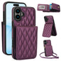 YM015 Crossbody Rhombic Card Bag RFID Phone Case, For iPhone Air, For iPhone 16 Pro Max, For iPhone 16 Pro, For iPhone 16 Plus