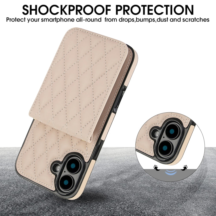 YM015 Crossbody Rhombic Card Bag RFID Phone Case, For iPhone 16, For iPhone 15 Pro Max, For iPhone 15 Pro, For iPhone 15 Plus