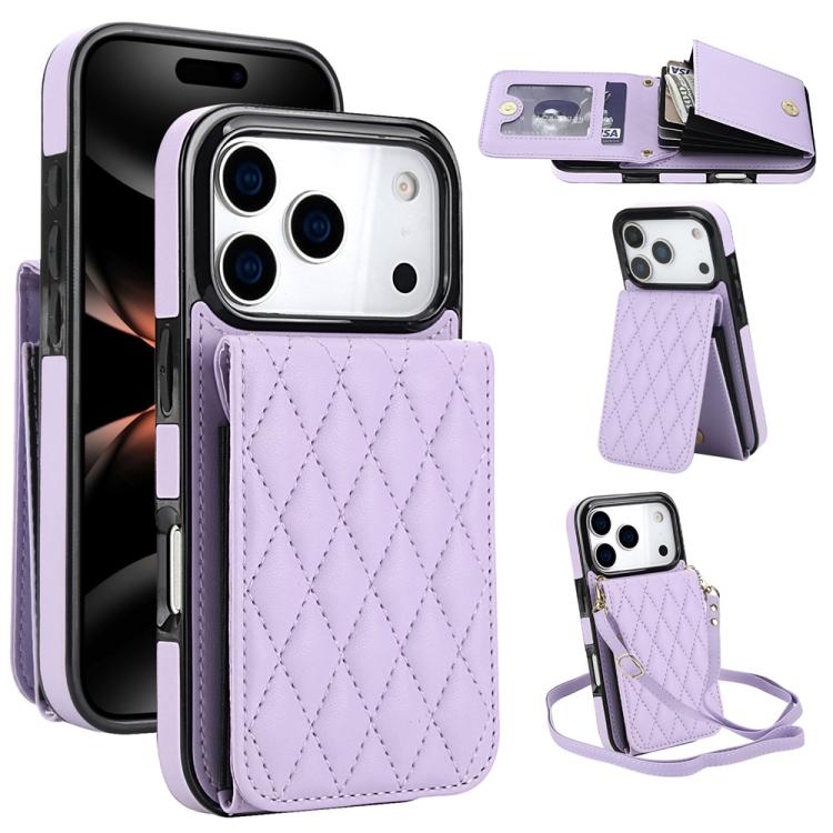 YM015 Crossbody Rhombic Card Bag RFID Phone Case