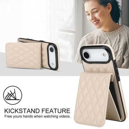 YM015 Crossbody Rhombic Card Bag RFID Phone Case, For iPhone Air, For iPhone 16 Pro Max, For iPhone 16 Pro, For iPhone 16 Plus