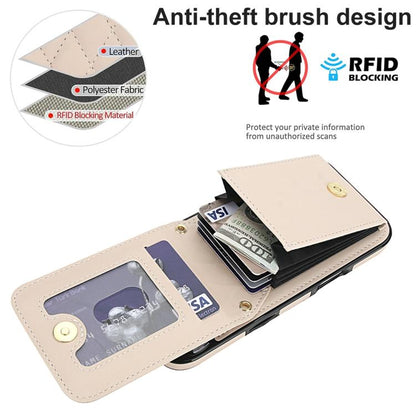 YM015 Crossbody Rhombic Card Bag RFID Phone Case, For iPhone Air, For iPhone 16 Pro Max, For iPhone 16 Pro, For iPhone 16 Plus