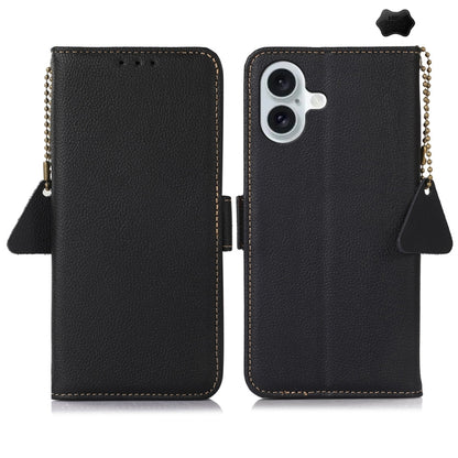 Side-Magnetic TJ Genuine Leather RFID Phone Case