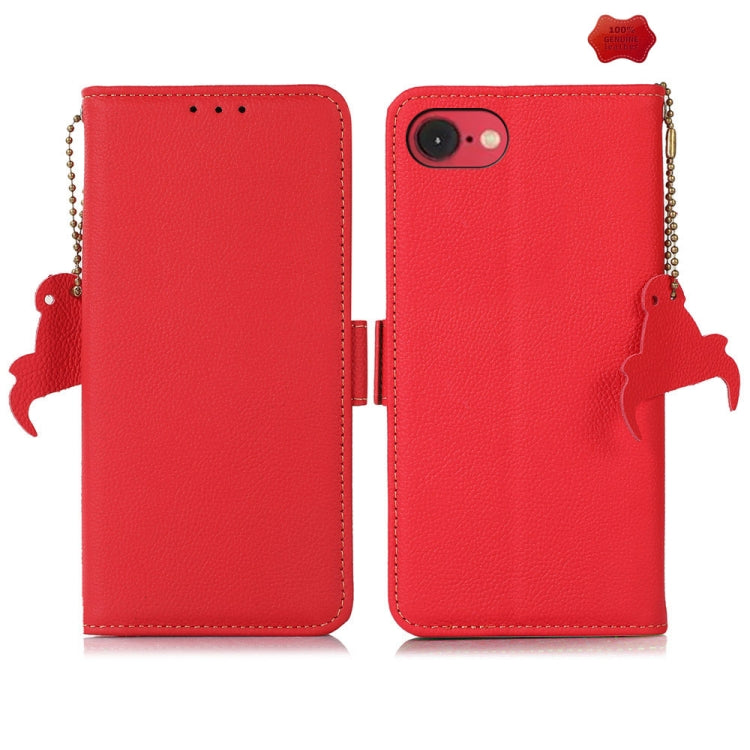 Side-Magnetic TJ Genuine Leather RFID Phone Case, For iPhone 16e / 17e, For iPhone 16 Pro Max, For iPhone 16 Pro, For iPhone 16 Plus, For iPhone 16