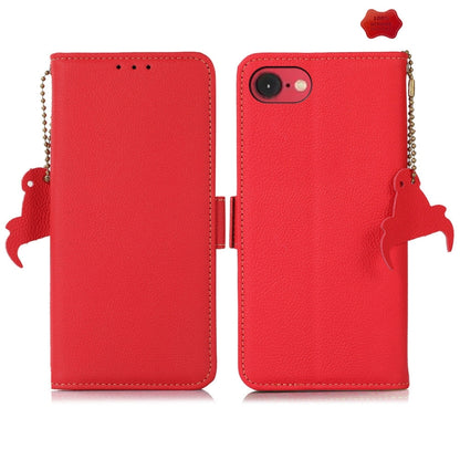 Side-Magnetic TJ Genuine Leather RFID Phone Case, For iPhone 16e / 17e, For iPhone 16 Pro Max, For iPhone 16 Pro, For iPhone 16 Plus, For iPhone 16