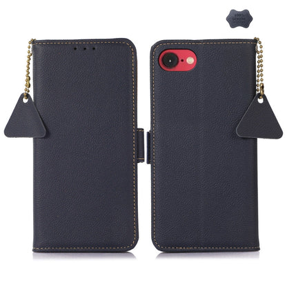 Side-Magnetic TJ Genuine Leather RFID Phone Case, For iPhone 16 Pro Max, For iPhone 16 Pro, For iPhone 16 Plus, For iPhone 16, iPhone 16e