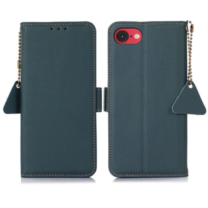 Side-Magnetic TJ Genuine Leather RFID Phone Case, For iPhone 16e / 17e, For iPhone 16 Pro Max, For iPhone 16 Pro, For iPhone 16 Plus, For iPhone 16