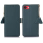 Side-Magnetic TJ Genuine Leather RFID Phone Case, For iPhone 16e / 17e, For iPhone 16 Pro Max, For iPhone 16 Pro, For iPhone 16 Plus, For iPhone 16