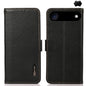 KHAZNEH Side-Magnetic Litchi Genuine Leather RFID Case, For iPhone 16e / 17e, For iPhone 17 Pro Max, For iPhone 17 Pro, For iPhone 17, For iPhone Air, For iPhone 16 Pro Max