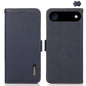 KHAZNEH Side-Magnetic Litchi Genuine Leather RFID Case, For iPhone 16e / 17e, For iPhone 17 Pro Max, For iPhone 17 Pro, For iPhone 17, For iPhone Air, For iPhone 16 Pro Max