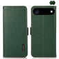 KHAZNEH Side-Magnetic Litchi Genuine Leather RFID Case, For iPhone 16e / 17e, For iPhone 17 Pro Max, For iPhone 17 Pro, For iPhone 17, For iPhone Air, For iPhone 16 Pro Max