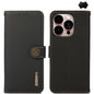 KHAZNEH Custer Genuine Leather RFID Phone Case, For iPhone 16e / 17e, For iPhone 17 Pro Max, For iPhone 17 Pro, For iPhone 17, For iPhone Air, For iPhone 16 Pro Max, For iPhone 16 Pro, For iPhone 16 Plus