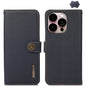 KHAZNEH Custer Genuine Leather RFID Phone Case, For iPhone 16e / 17e, For iPhone 17 Pro Max, For iPhone 17 Pro, For iPhone 17, For iPhone Air, For iPhone 16 Pro Max, For iPhone 16 Pro, For iPhone 16 Plus