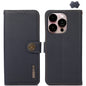 KHAZNEH Custer Genuine Leather RFID Phone Case, For iPhone 16e / 17e, For iPhone 17 Pro Max, For iPhone 17 Pro, For iPhone 17, For iPhone Air, For iPhone 16 Pro Max, For iPhone 16 Pro, For iPhone 16 Plus