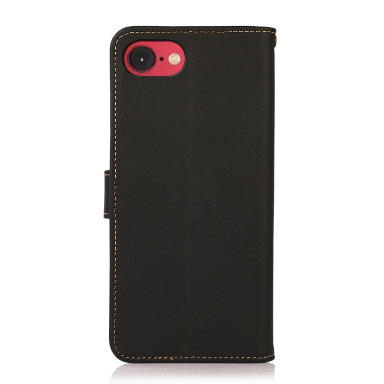 KHAZNEH Custer Genuine Leather RFID Phone Case, For iPhone 16e / 17e, For iPhone 17 Pro Max, For iPhone 17 Pro, For iPhone 17, For iPhone Air, For iPhone 16 Pro Max, For iPhone 16 Pro, For iPhone 16 Plus