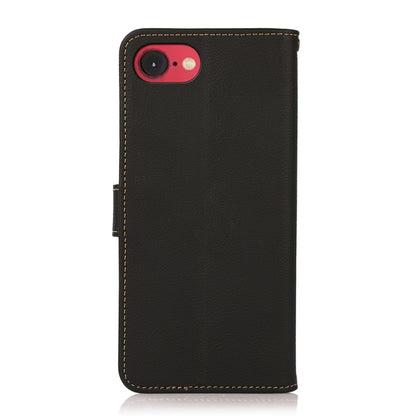 KHAZNEH Custer Genuine Leather RFID Phone Case, For iPhone 16e / 17e, For iPhone 17 Pro Max, For iPhone 17 Pro, For iPhone 17, For iPhone Air, For iPhone 16 Pro Max, For iPhone 16 Pro, For iPhone 16 Plus
