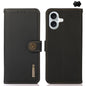 KHAZNEH Custer Genuine Leather RFID Phone Case, For iPhone 16e / 17e, For iPhone 17 Pro Max, For iPhone 17 Pro, For iPhone 17, For iPhone Air, For iPhone 16 Pro Max, For iPhone 16 Pro, For iPhone 16 Plus