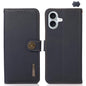 KHAZNEH Custer Genuine Leather RFID Phone Case, For iPhone 16e / 17e, For iPhone 17 Pro Max, For iPhone 17 Pro, For iPhone 17, For iPhone Air, For iPhone 16 Pro Max, For iPhone 16 Pro, For iPhone 16 Plus