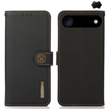 KHAZNEH Custer Genuine Leather RFID Phone Case, For iPhone 16e / 17e, For iPhone 17 Pro Max, For iPhone 17 Pro, For iPhone 17, For iPhone Air, For iPhone 16 Pro Max, For iPhone 16 Pro, For iPhone 16 Plus
