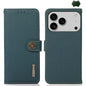 KHAZNEH Custer Genuine Leather RFID Phone Case, For iPhone 16e / 17e, For iPhone 17 Pro Max, For iPhone 17 Pro, For iPhone 17, For iPhone Air, For iPhone 16 Pro Max, For iPhone 16 Pro, For iPhone 16 Plus