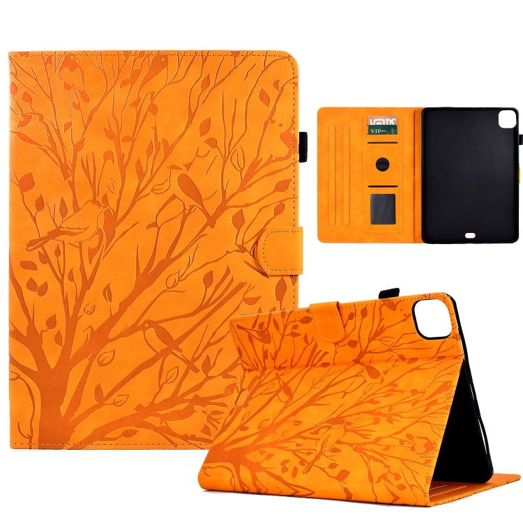 Fortune Tree Embossed Leather Smart Tablet Case, For iPad Pro 11 2025 / 2024