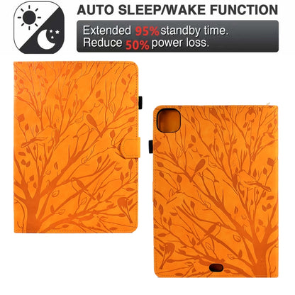 Fortune Tree Embossed Leather Smart Tablet Case, For iPad Pro 11 2025 / 2024