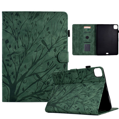 Fortune Tree Embossed Leather Smart Tablet Case, For iPad Pro 11 2025 / 2024