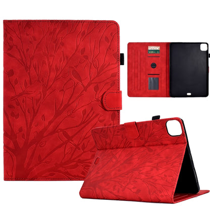 Fortune Tree Embossed Leather Smart Tablet Case, For iPad Pro 11 2025 / 2024