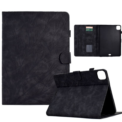 Fortune Tree Embossed Leather Smart Tablet Case, For iPad Pro 11 2025 / 2024
