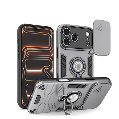 Camshield Ring Holder Phone Case, For iPhone 18 Pro / 17 Pro, For iPhone 18 Pro Max / 17 Pro Max, For iPhone 17, For iPhone Air, For iPhone 15 Pro Max, For iPhone 15 Pro, For iPhone 15 Plus, For iPhone 15