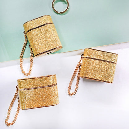 Cylindrical Glitter Leather Texture Bluetooth Earphone Protective Case, For AirPods 4, For AirPods Pro 2, For AirPods 3, For AirPods Pro, For AirPods 2 / 1