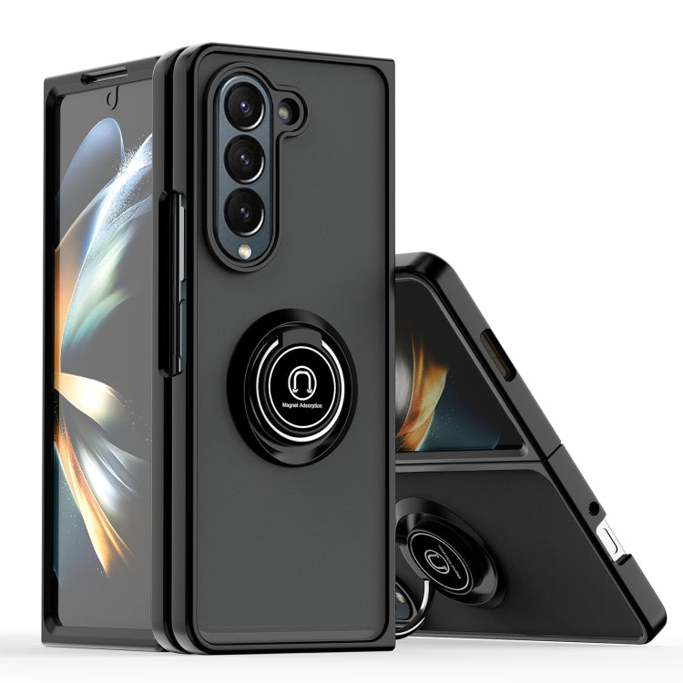 Q Shadow 1 Series TPU + PC Phone Case with Ring, For Samsung Galaxy Z Fold7, For Samsung Galaxy Z Fold6, For Samsung Galaxy Z Fold5