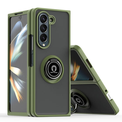 Q Shadow 1 Series TPU + PC Phone Case with Ring, For Samsung Galaxy Z Fold7, For Samsung Galaxy Z Fold6, For Samsung Galaxy Z Fold5