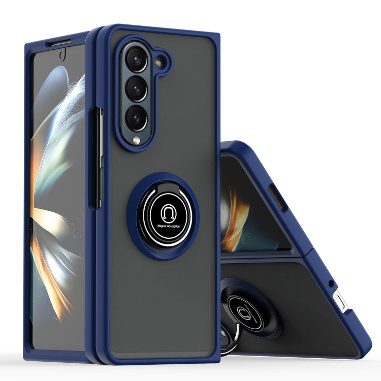 Q Shadow 1 Series TPU + PC Phone Case with Ring, For Samsung Galaxy Z Fold7, For Samsung Galaxy Z Fold6, For Samsung Galaxy Z Fold5