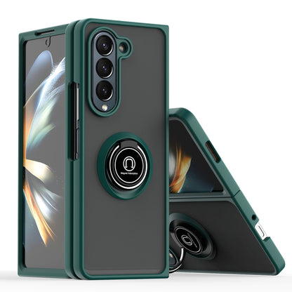 Q Shadow 1 Series TPU + PC Phone Case with Ring, For Samsung Galaxy Z Fold7, For Samsung Galaxy Z Fold6, For Samsung Galaxy Z Fold5
