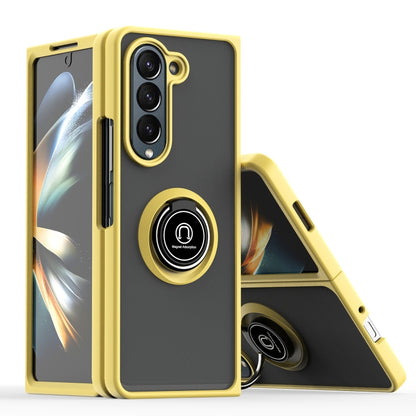 Q Shadow 1 Series TPU + PC Phone Case with Ring, For Samsung Galaxy Z Fold7, For Samsung Galaxy Z Fold6, For Samsung Galaxy Z Fold5