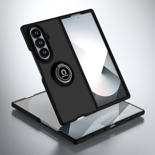 Q Shadow 1 Series TPU + PC Phone Case with Ring, For Samsung Galaxy Z Fold7, For Samsung Galaxy Z Fold6, For Samsung Galaxy Z Fold5