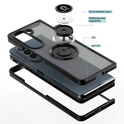 Q Shadow 1 Series TPU + PC Phone Case with Ring, For Samsung Galaxy Z Fold7, For Samsung Galaxy Z Fold6, For Samsung Galaxy Z Fold5