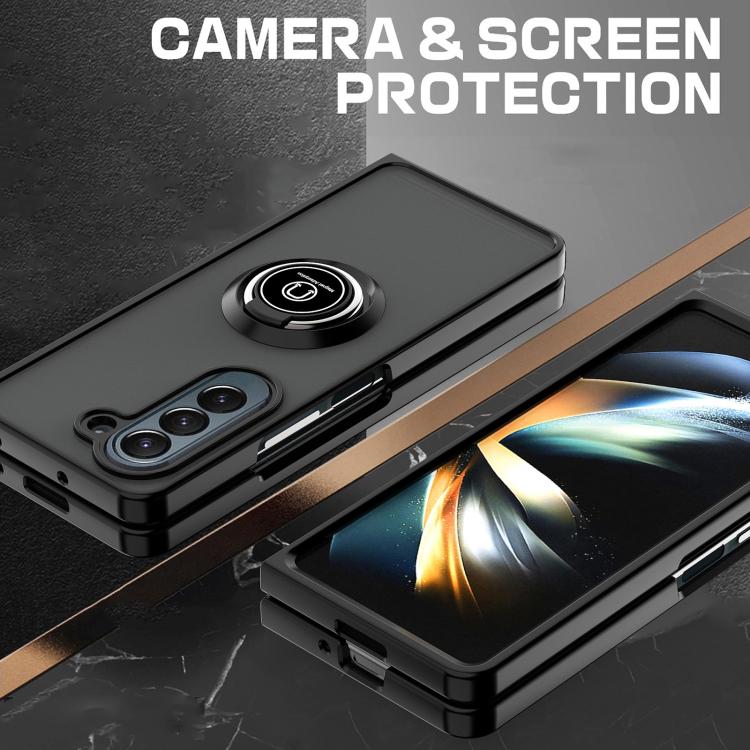 Q Shadow 1 Series TPU + PC Phone Case with Ring, For Samsung Galaxy Z Fold7, For Samsung Galaxy Z Fold6, For Samsung Galaxy Z Fold5