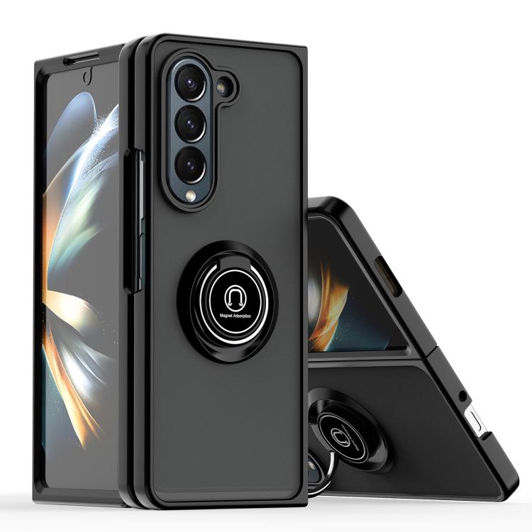Q Shadow 1 Series TPU + PC Phone Case with Ring, For Samsung Galaxy Z Fold7, For Samsung Galaxy Z Fold6, For Samsung Galaxy Z Fold5