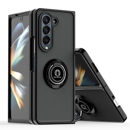 Q Shadow 1 Series TPU + PC Phone Case with Ring, For Samsung Galaxy Z Fold7, For Samsung Galaxy Z Fold6, For Samsung Galaxy Z Fold5