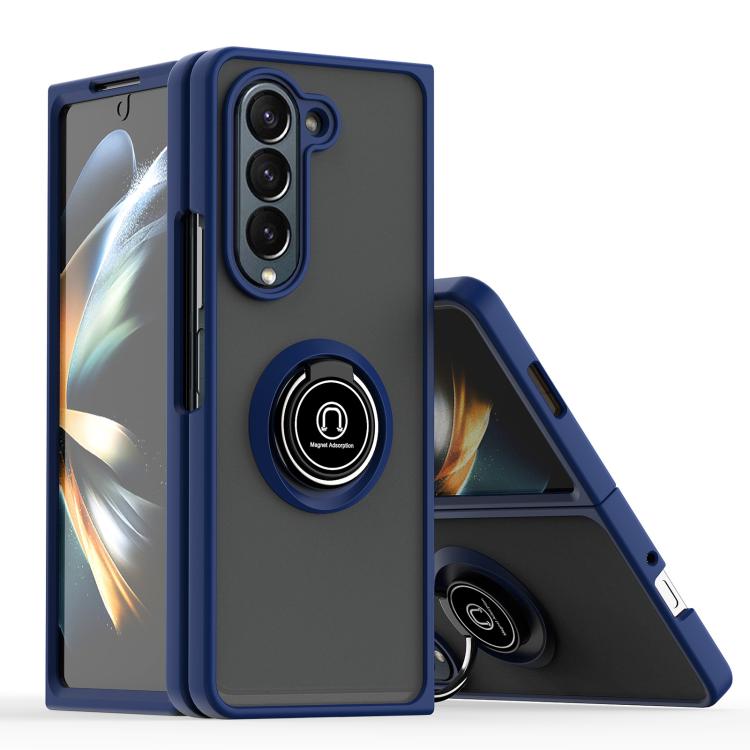 Q Shadow 1 Series TPU + PC Phone Case with Ring, For Samsung Galaxy Z Fold7, For Samsung Galaxy Z Fold6, For Samsung Galaxy Z Fold5
