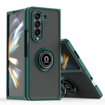 Q Shadow 1 Series TPU + PC Phone Case with Ring, For Samsung Galaxy Z Fold7, For Samsung Galaxy Z Fold6, For Samsung Galaxy Z Fold5