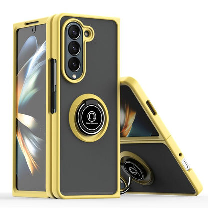 Q Shadow 1 Series TPU + PC Phone Case with Ring, For Samsung Galaxy Z Fold7, For Samsung Galaxy Z Fold6, For Samsung Galaxy Z Fold5