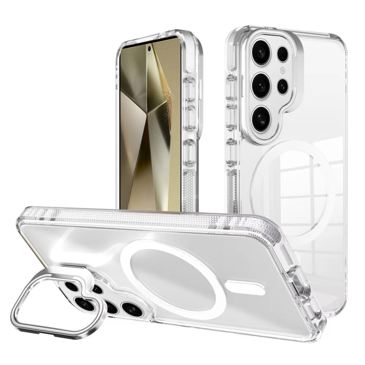 J2 High Transparent MagSafe Magnetic Frame Holder Phone Case