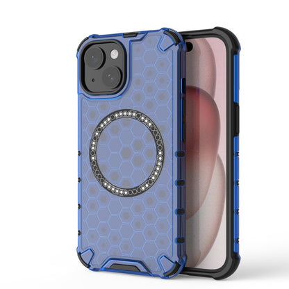 Honeycomb Magnetic Ring Shockproof Phone Case, For iPhone 15, For iPhone 14 Plus, For iPhone 14, For iPhone 14 Pro